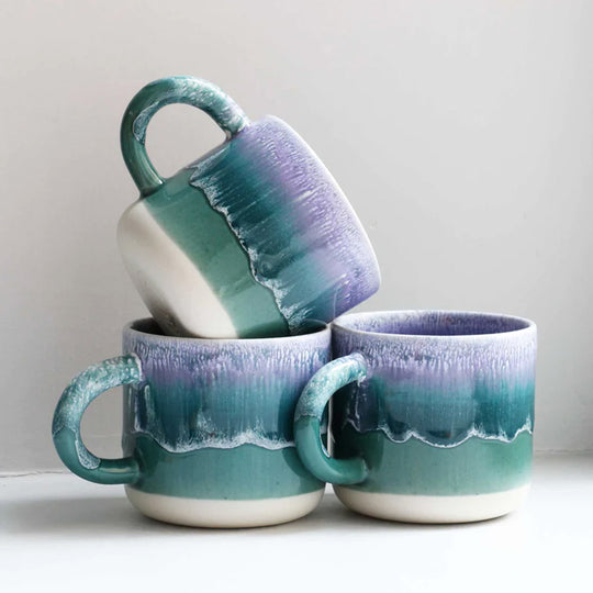 These superb mugs have a nicely rounded handle and hold a good 'chuggable' serving of coffee or tea and all are handmade in the studio in Copenhagen.