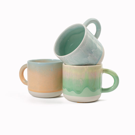 Chug Mug | Ceramic Drip Glazed Mug | Pastel Shades