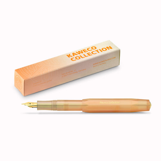 Box Detail - The Kaweco Collection Special Edition fountain pen in Apricot Pearl is their SS2024 limited edition colourway.