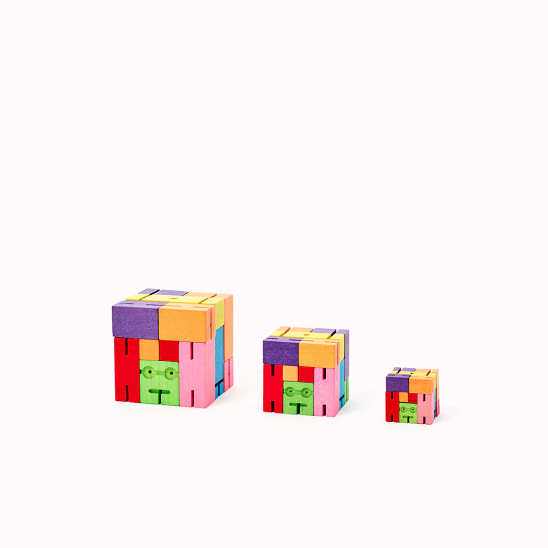 Areaware Cubebot - Robot in Legno, ulticolore Areaware Cubebot - Robot in Legno, ulticolore