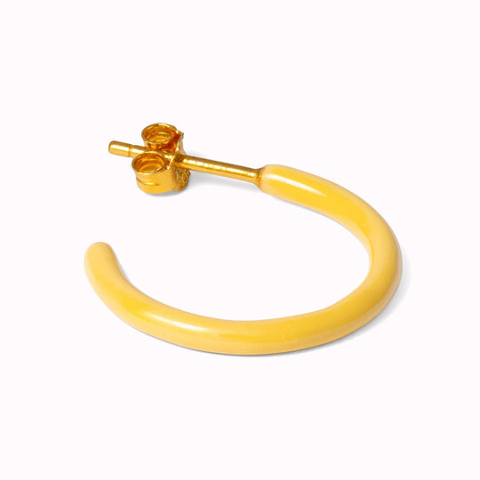 Yellow Detail - pair of bright and colourful hoop earrings from Lulu Copenhagen