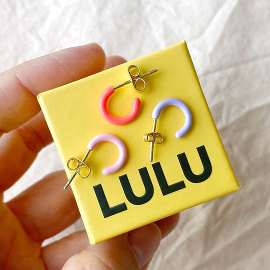 Colour Hoop | Single Hoop Earring | 18ct Gold Plate | Various Colours