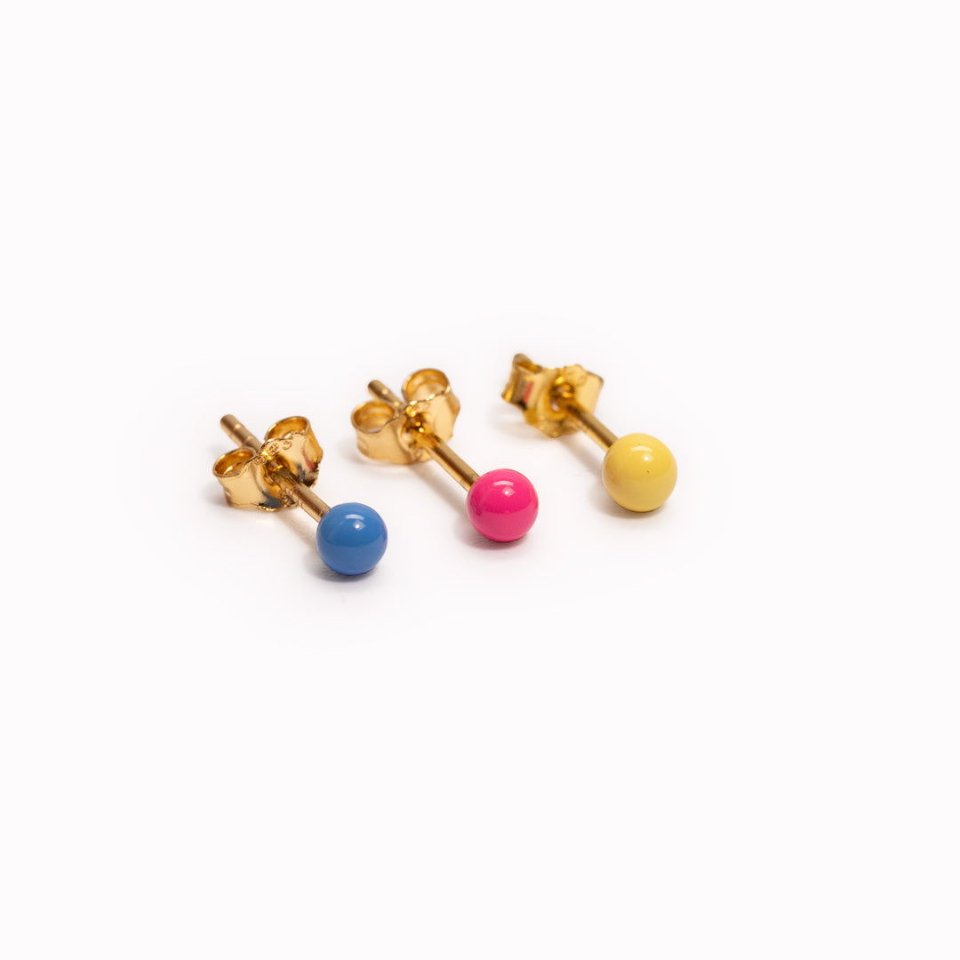 Colour Ball | Single Stud Earring | 3 Colours