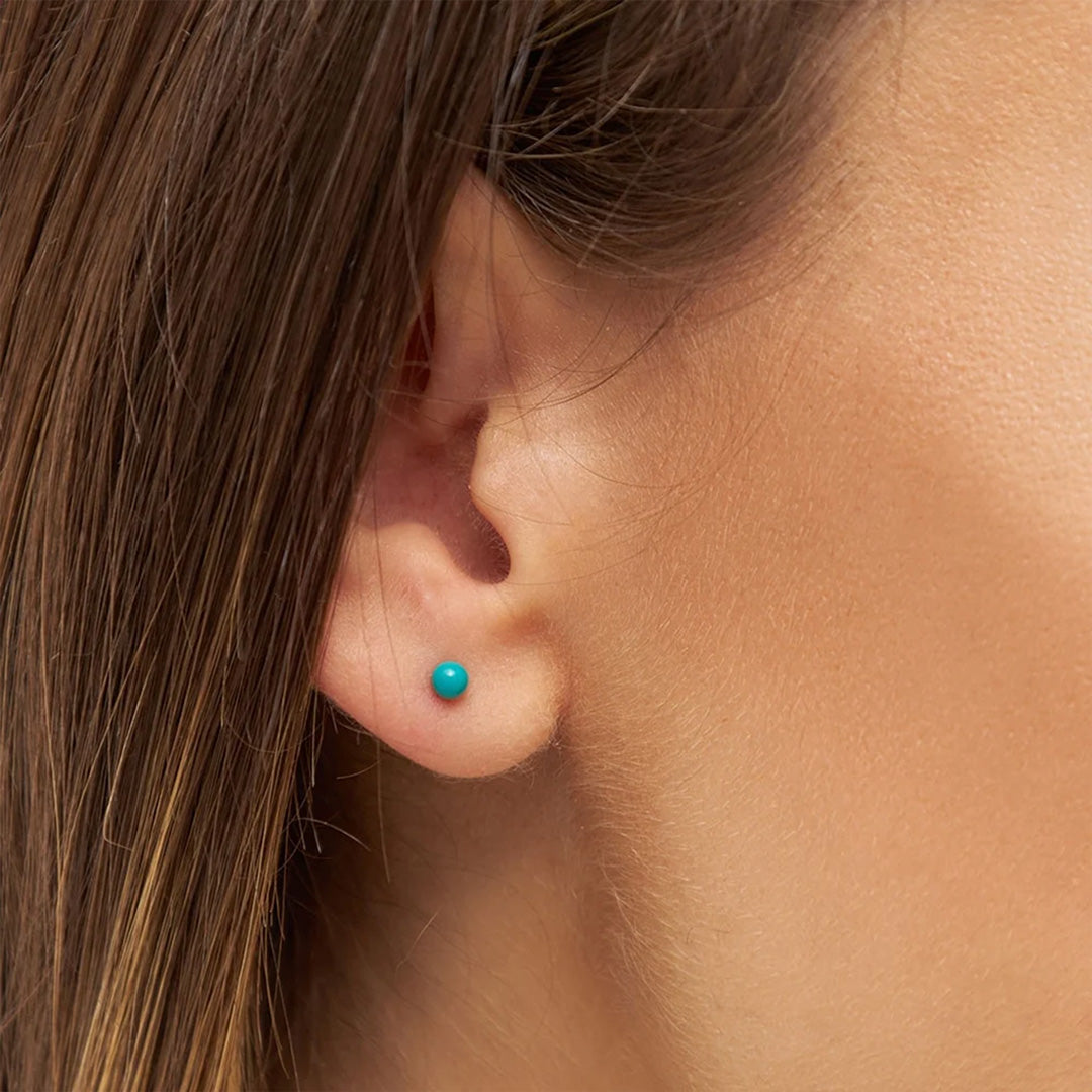 Colour Ball | Single Stud Earring | 18ct Gold Plate | 5 Colours