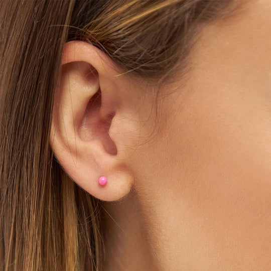 Pink colour Ball - The Colour Ball stud earrings from LULU Copenhagen are little pops of vibrant colour