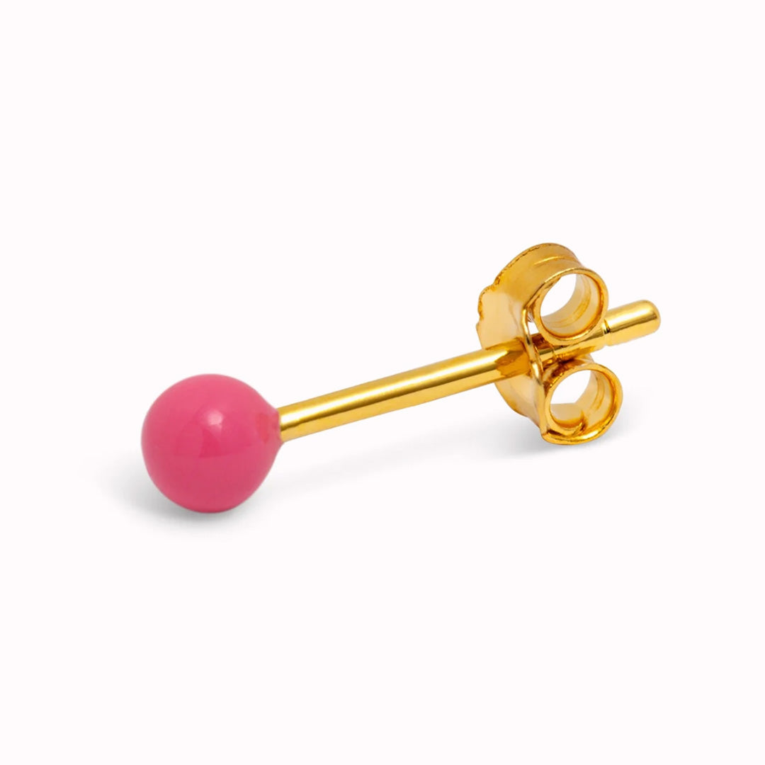 Pink colour Ball - The Colour Ball stud earrings from LULU Copenhagen are little pops of vibrant colour