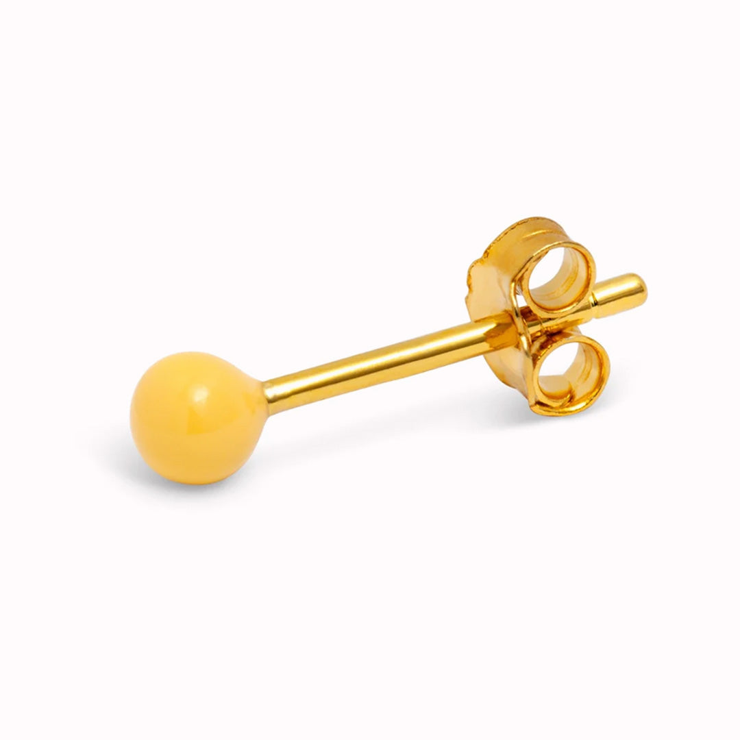 Yellow colour Ball - The Colour Ball stud earrings from LULU Copenhagen are little pops of vibrant colour