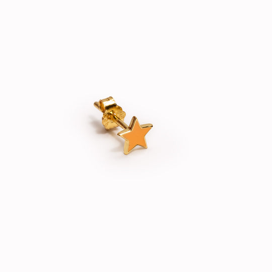 Colour Star | Single Stud Earring | Gold Plated