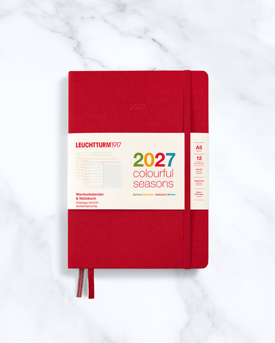 Part of the limited Colourful Seasons collection, each section of the planner changes with the year, using seasonal colours that reflect spring, summer, autumn and winter.