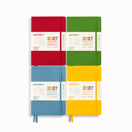Part of the limited Colourful Seasons collection, each section of the planner changes with the year, using seasonal colours that reflect spring, summer, autumn and winter.