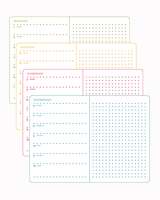 Medium Weekly Planner+Notebook | 2027 | Colourful Seasons