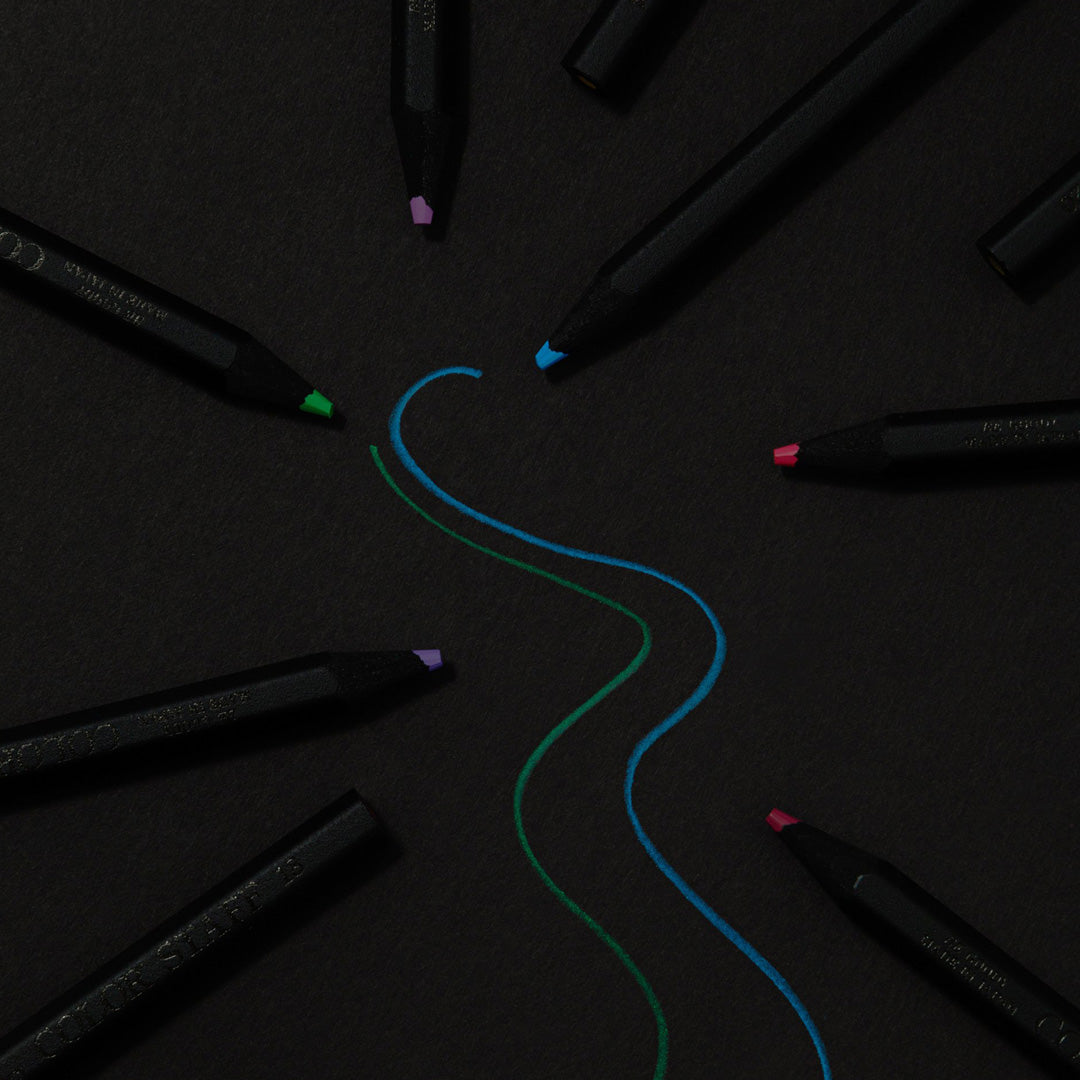 Black Wood Colour Staff | Colouring Pencil Set