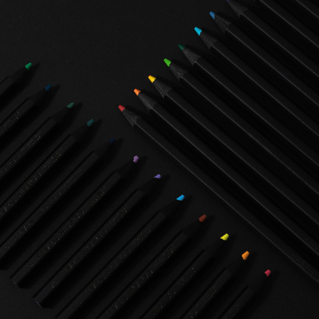 Black Wood Colour Staff | Colouring Pencil Set