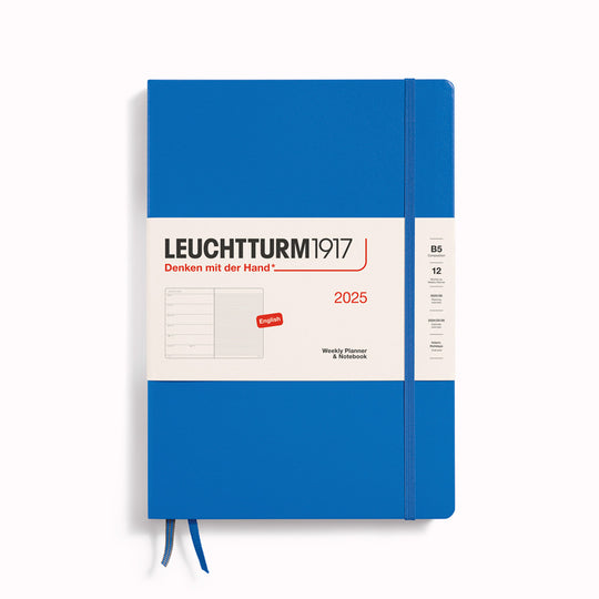 The Composition Weekly Planner + Notebook 2025 is Leuchtturm1917's combined Planner and Notebook, from January 2025 to December 2025. It comes in a choice of colours.