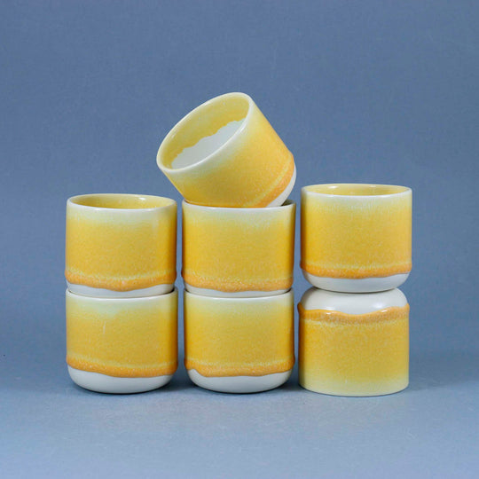 Sip Cup | Ceramic Drip Glazed Cup | Cornflower