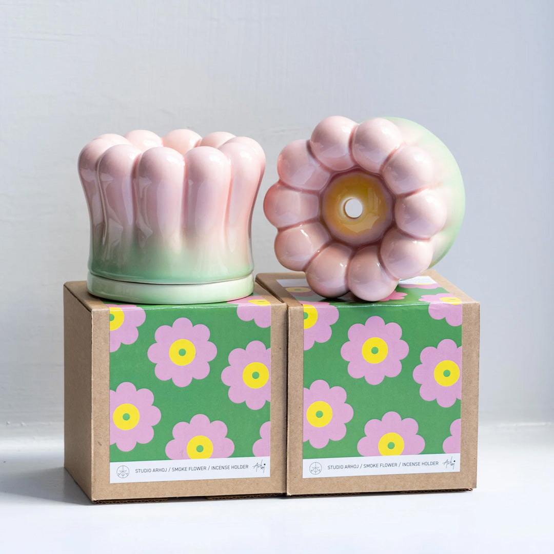 A handcrafted ceramic incense chamber designed for both aesthetic appeal and functionality