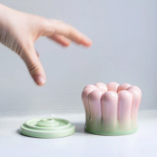 A handcrafted ceramic incense chamber designed for both aesthetic appeal and functionality