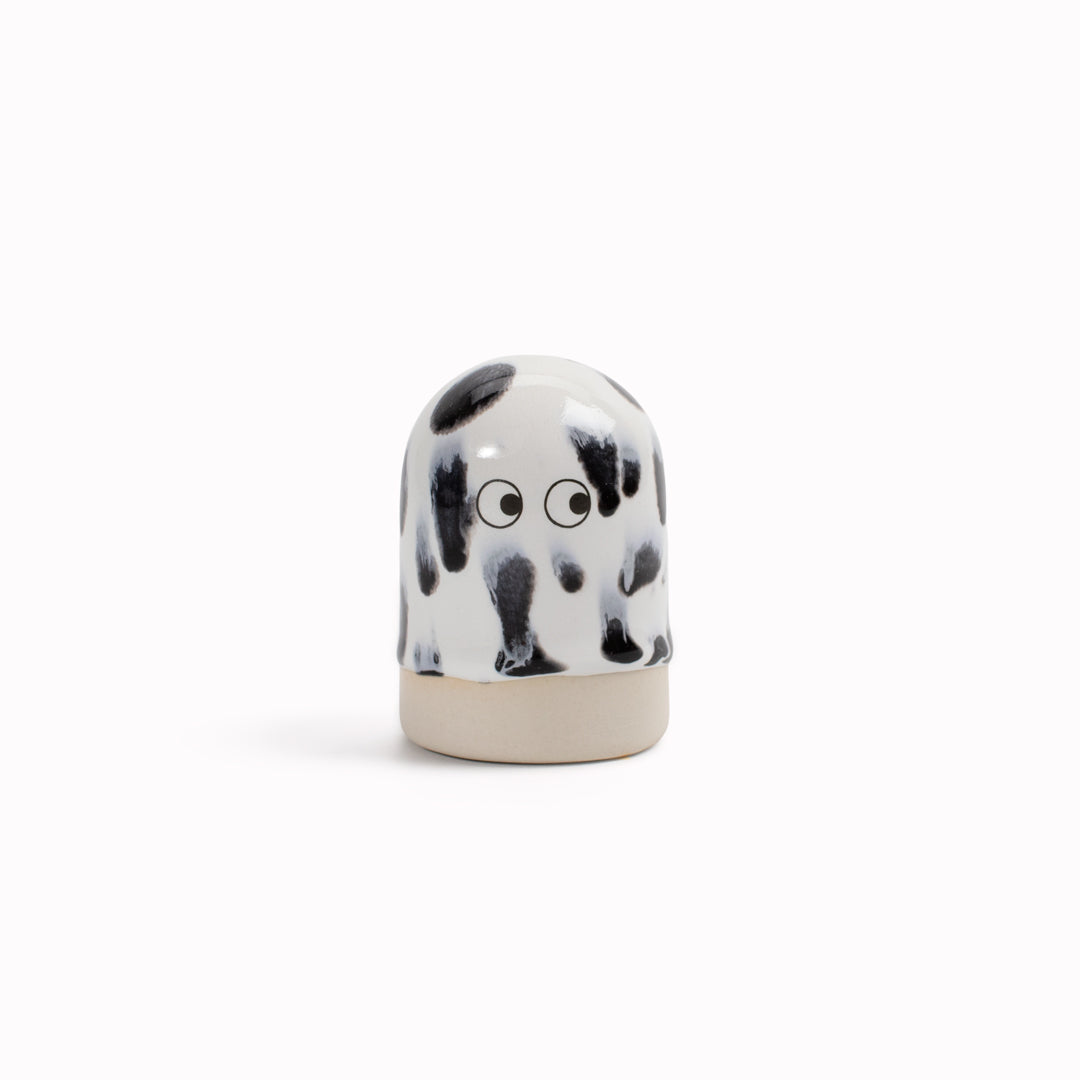 Meet Bobo! Bobo is a small and cute, stretched dome shaped, hand glazed ceramic figurine created as a close relative of the classic Arhoj Ghost.