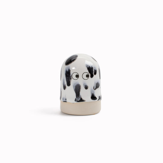 Meet Bobo! Bobo is a small and cute, stretched dome shaped, hand glazed ceramic figurine created as a close relative of the classic Arhoj Ghost.