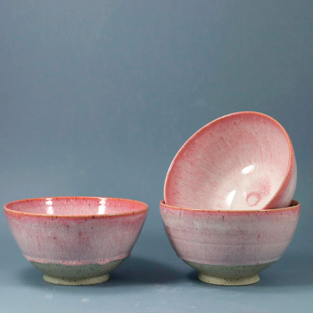 Spring Bowl | Speckled Stoneware Bowl | Cream Cerise