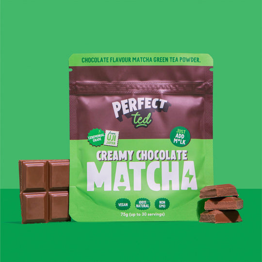 Silky silky smooth, PerfectTed's chocolate matcha latte powder is particularly delicious hot, hitting the spot when it’s a bit chilly outside