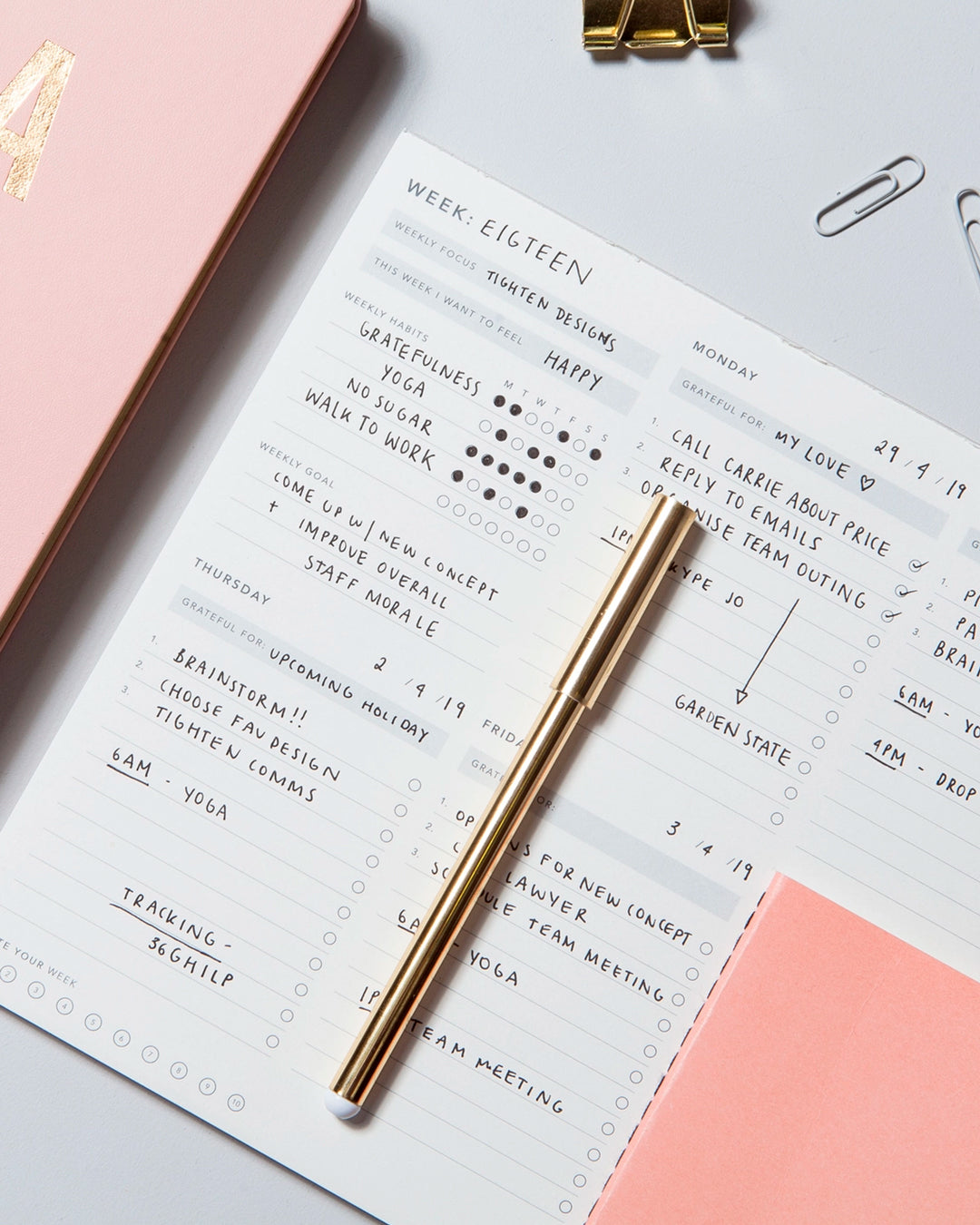 Productivity Desk Planner | Week to View | A4