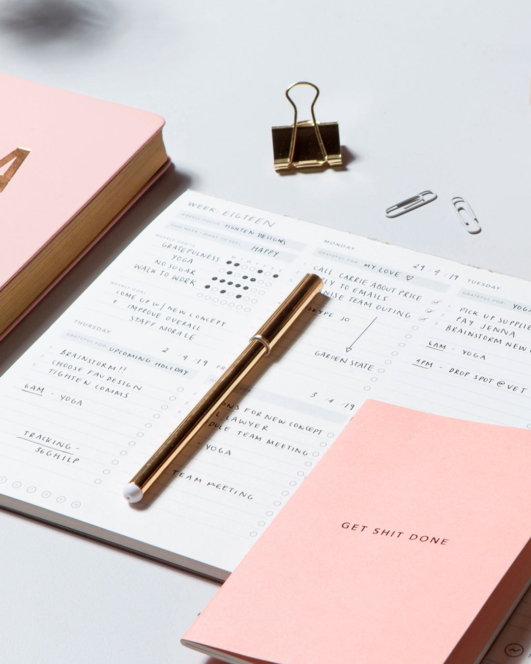 Productivity Desk Planner | Week to View | A4