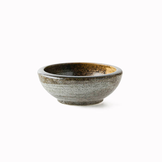 Side bowl made from Japanese ceramic, suitable for serving individual side dishes including desserts and rice portions.