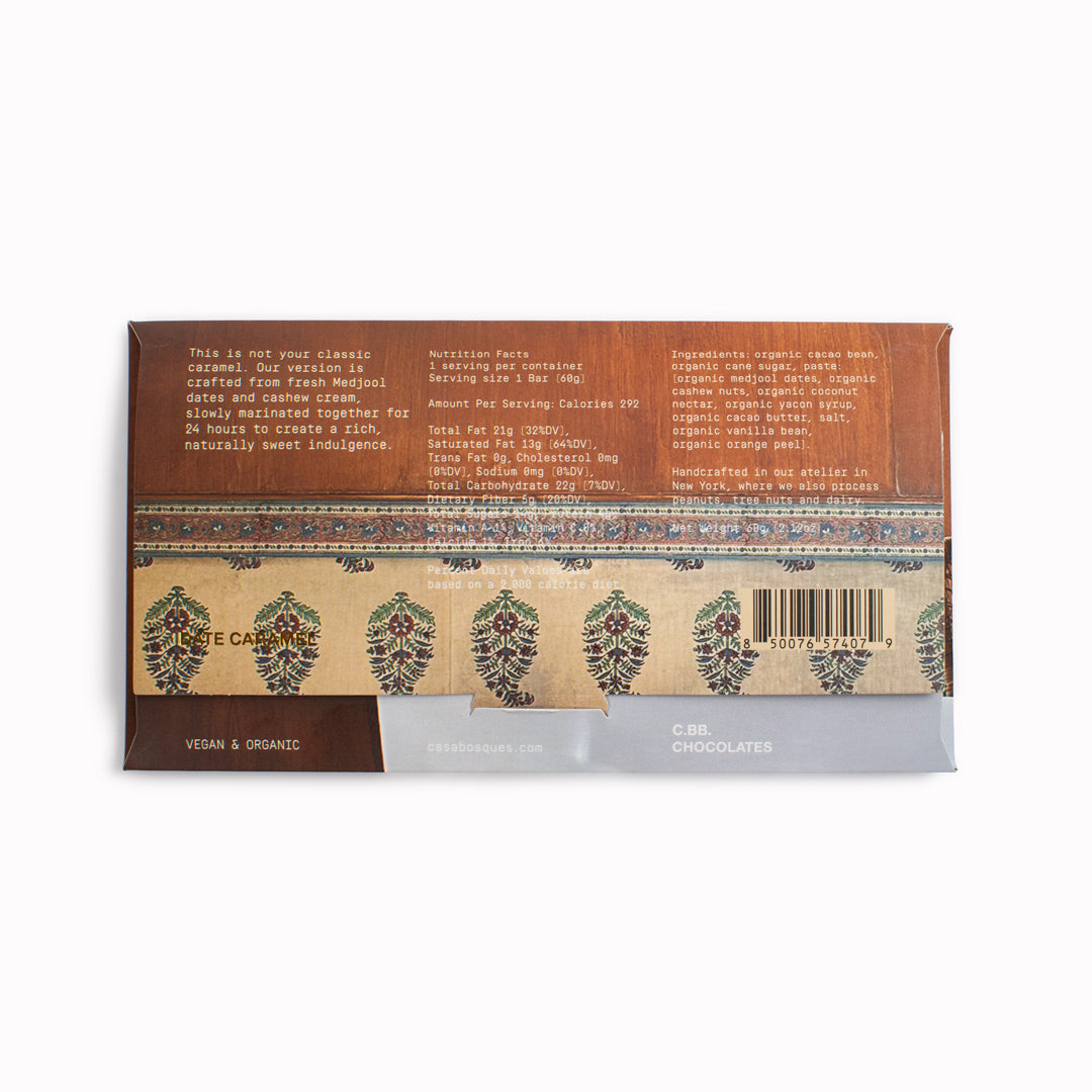 Date Caramel | 74% Dark Chocolate Bar | 60g