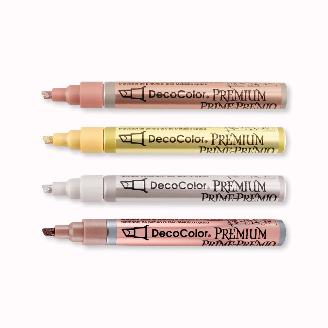 Decocolor Pen DecoColor Pen | Chisel Tip - Metallic Paint Calligraphy | 4 Colours ...