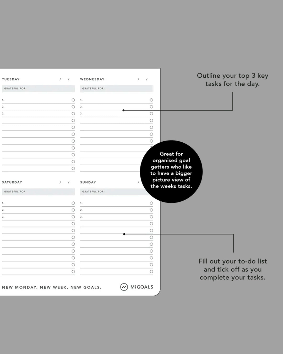 Productivity Desk Planner | Week to View | A4