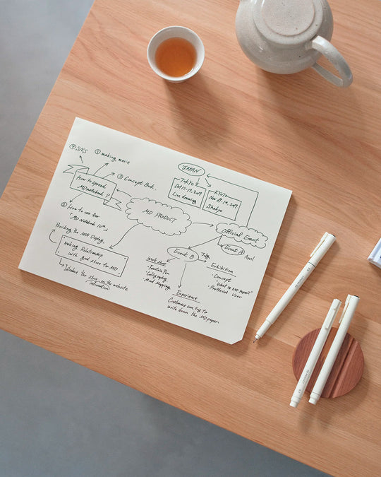 MD Paper epitomises the subtlety, elegance and simplicity of design of good Japanese stationery, concentrating on the quality of material over branding or printed design.
