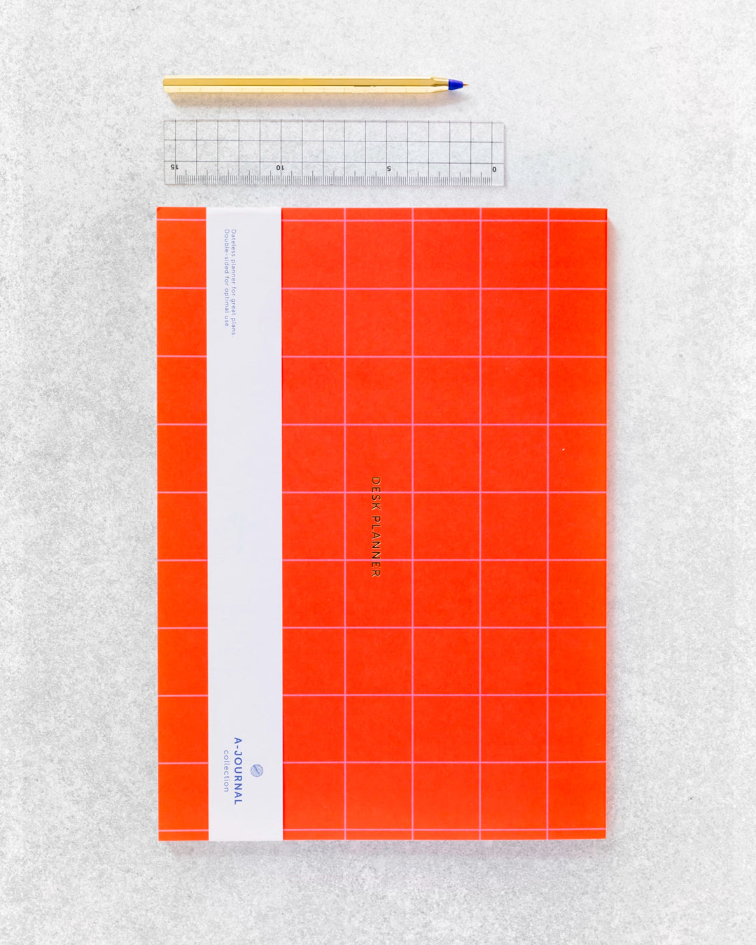 Week to View Desk Planner | Red | A4