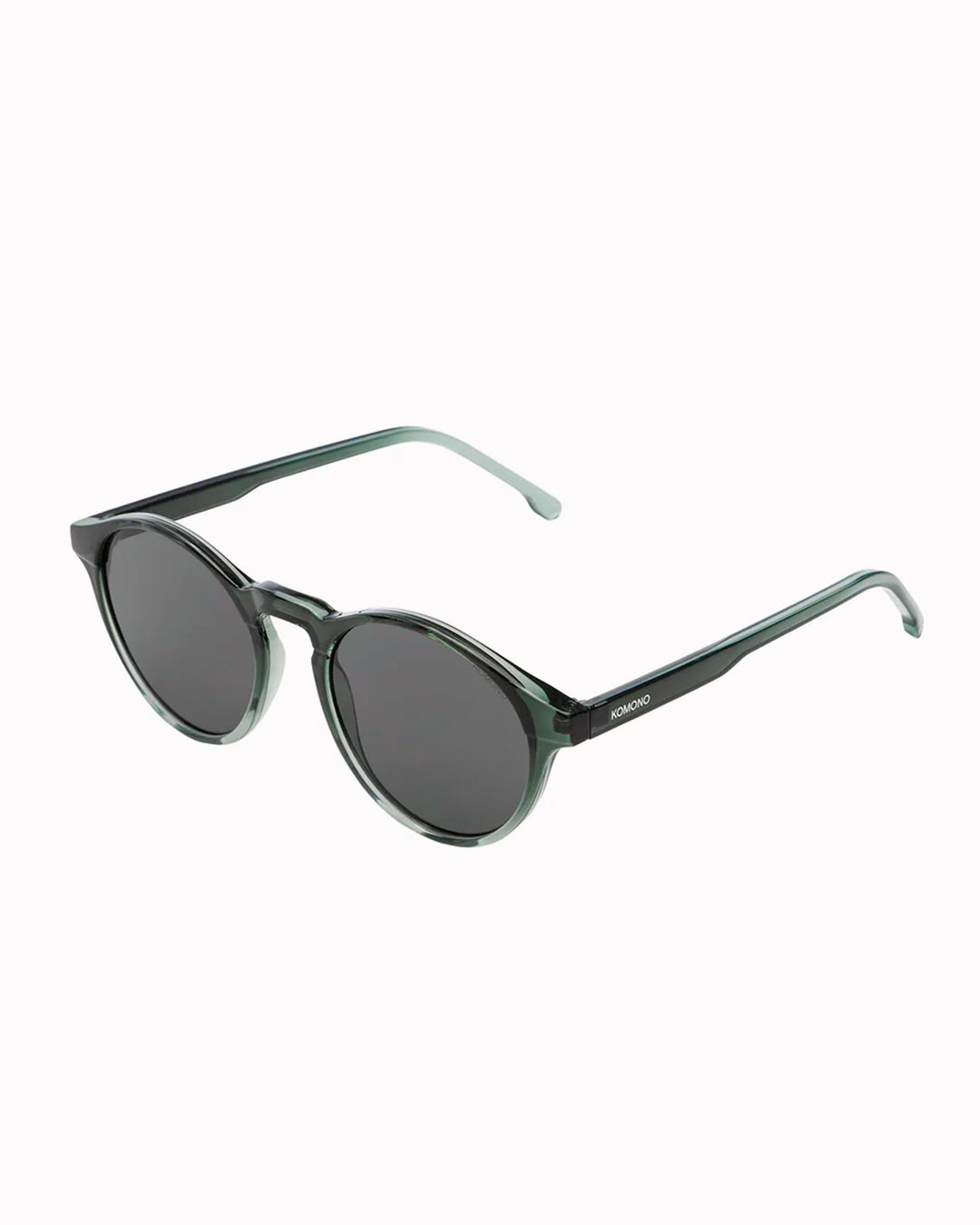 The Devon is one of Komonos' most popular styles. It has rounded shape with a slight cats eye and the Tealscape has a combination of gradient green frame and green lenses.