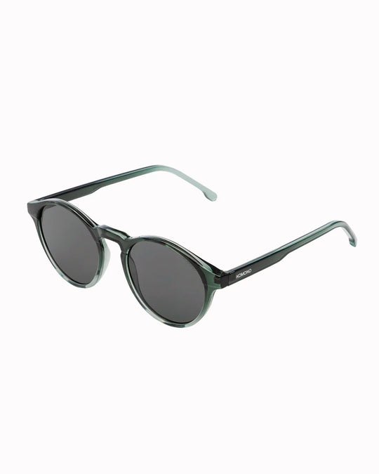 The Devon is one of Komonos' most popular styles. It has rounded shape with a slight cats eye and the Tealscape has a combination of gradient green frame and green lenses.