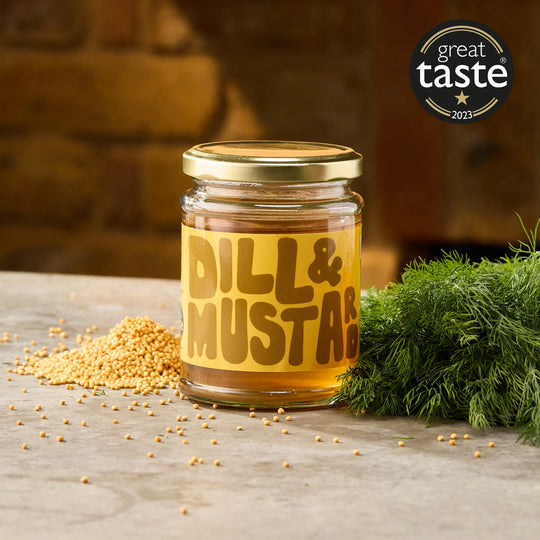 Dill &amp; Mustard Pickling Liquid that's not just a condiment but a celebration of flavours. This pickling liquid, which has been awarded a star in the 2023 Great Taste Awards