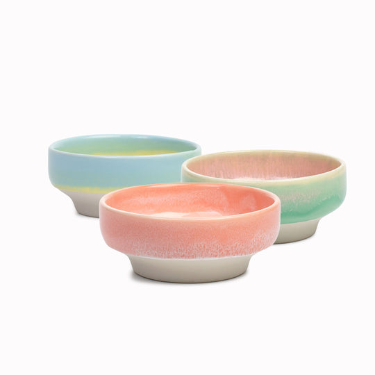 Dip Dish | Ceramic Drip Glazed Bowl | Pastel Shades