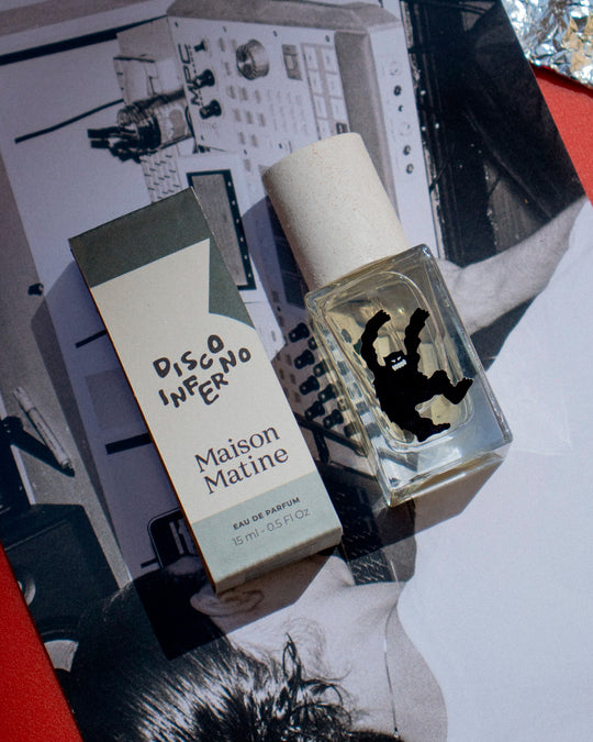 Disco Inferno is bold, luminous and slightly chaotic in all the best ways. Floral notes collide with deeper woods and oud, creating something that shifts as it wears.