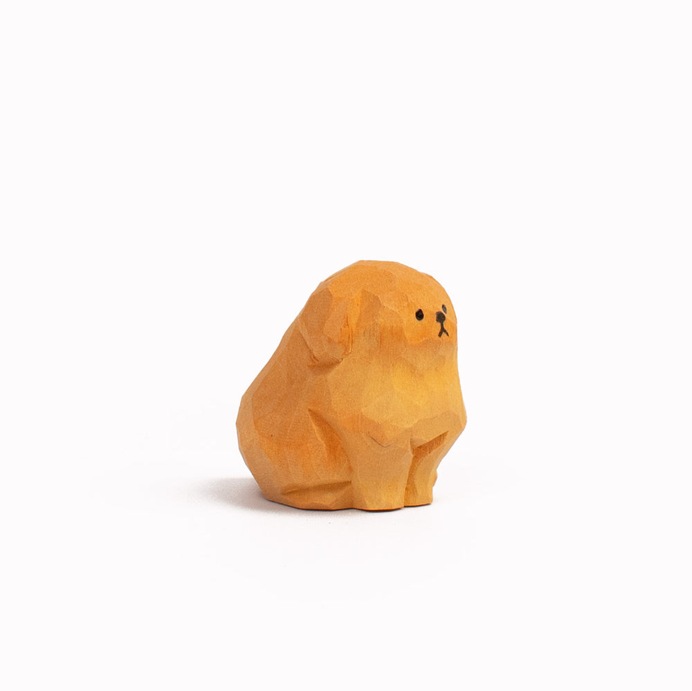 Sitting Dog | Handmade Wooden Animal | Yellow