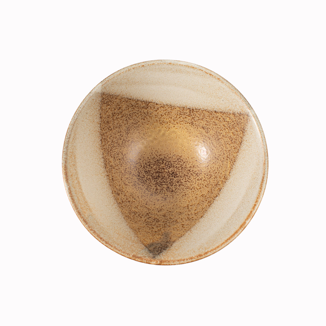 Udon Bowl | Cream And Brown Check | 19cm