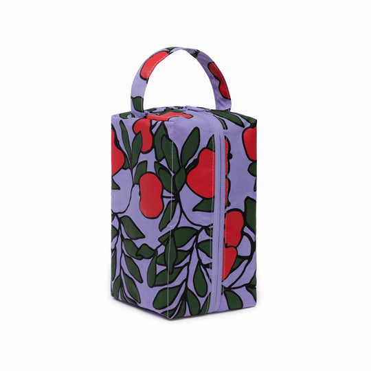 Vibrant Apple Tree design Dopp Kit toiletries bag by Baggu for all your travel essentials. Cube shaped pouch with full zip opening for easy access and visibility of your cosmetics and toiletries.&nbsp;
