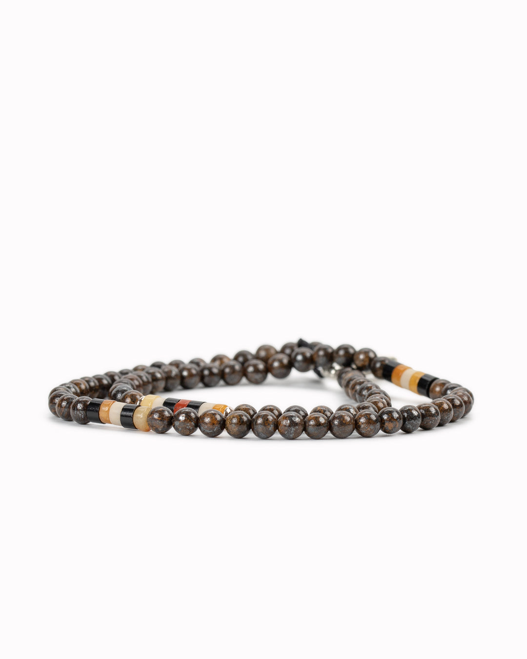 Bracelet | 4mm Stone Double Wrap | Bronzite