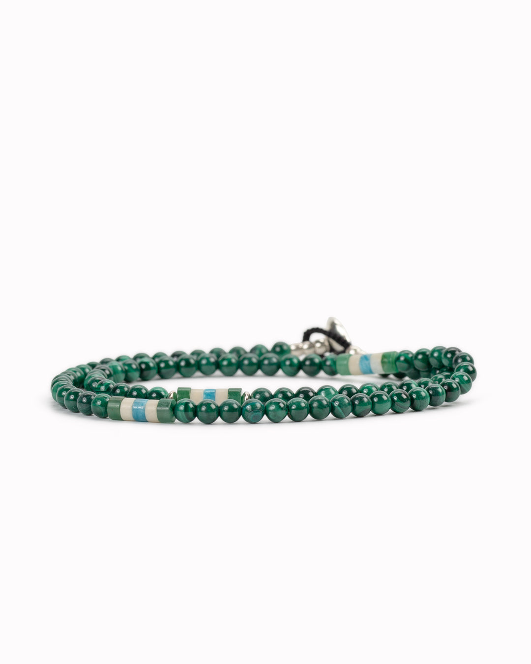 Bracelet | 4mm Stone Double Wrap | Malachite