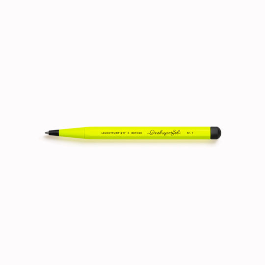 Each pen is a modern statement of Pop Art power and individuality. Available in four neon-bright colours framed in black: pink, orange, yellow and green.