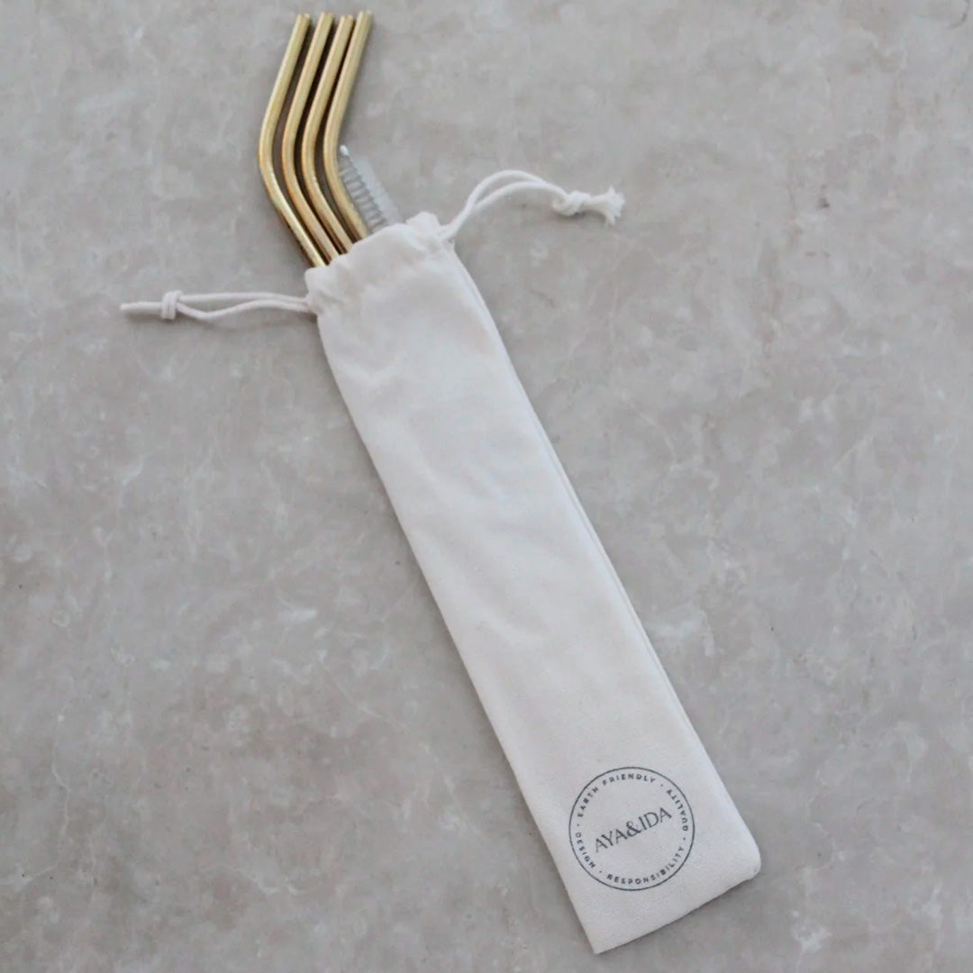 Reusable Drinking Straws | Silver or Gold | 6mm
