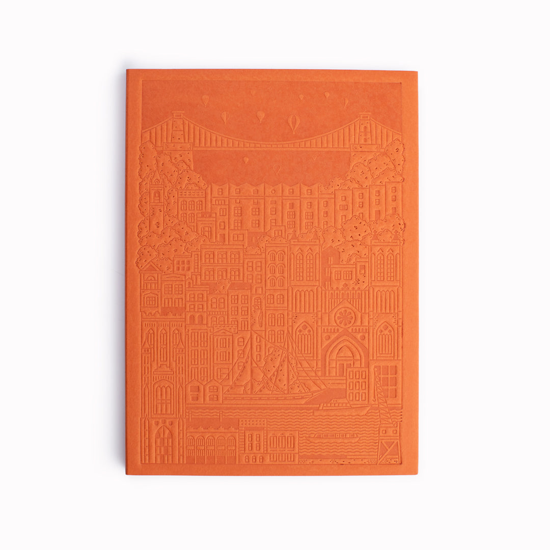 Plain paper Bristol notebook commissioned by USTUDIO from Austrian stationery brand, City Works.