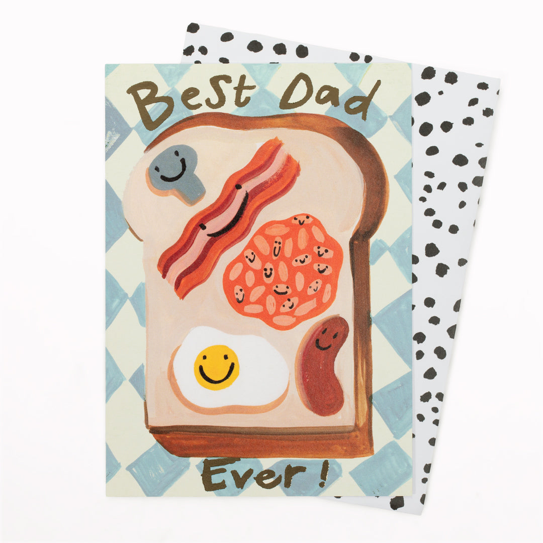 Cute and fun Father's Day Card by Eleanor Bowmer, finished with a gold foil detail.