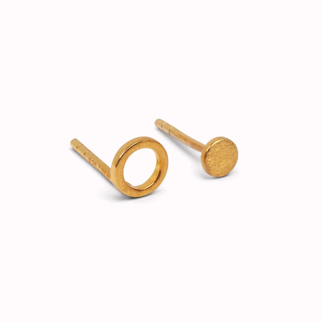 Family Round | Stud Earrings | Sterling Silver or Gold Plated