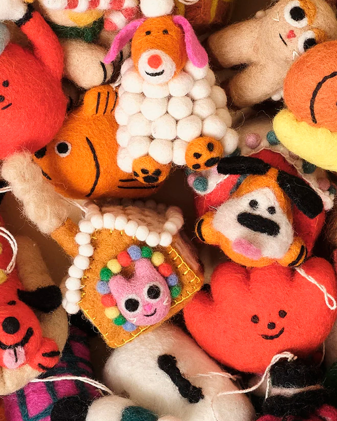 These decorations are made from high-quality felt and come in a variety of shapes and sizes, They are perfect for hanging on your tree&nbsp;or elsewhere in your home.