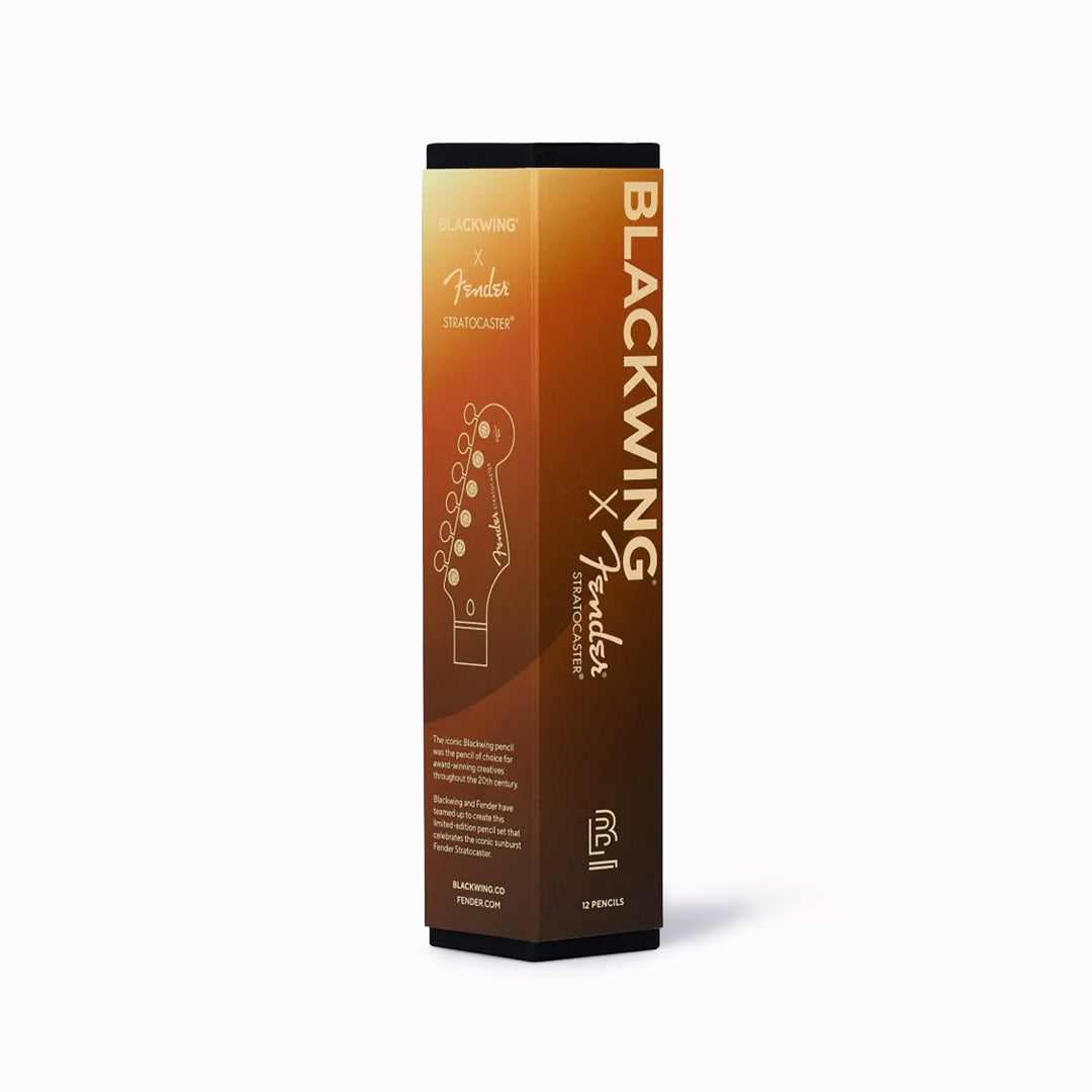 The Blackwing X Fender Special Limited Edition pencil set features the instantly recognisable gradient of a Fender guitar